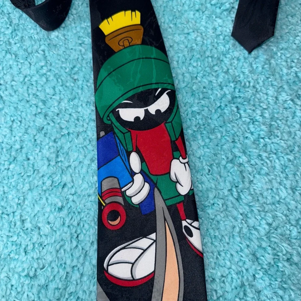 vintage Looney Tunes Mania Bugs Bunny Marvin‎ The Martian Kids Necktie